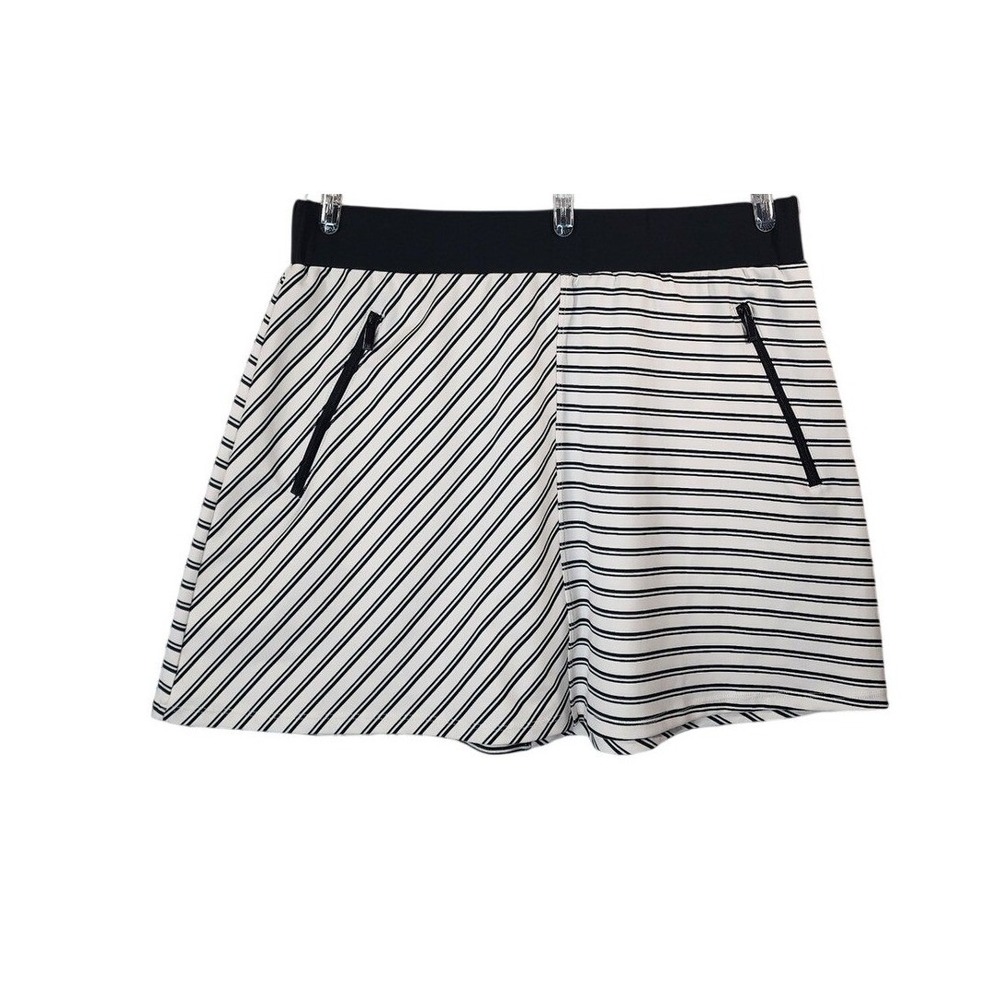 Tail‎ Tennis Mini Skort Large White Black Striped Preppy Country Club Athleisure